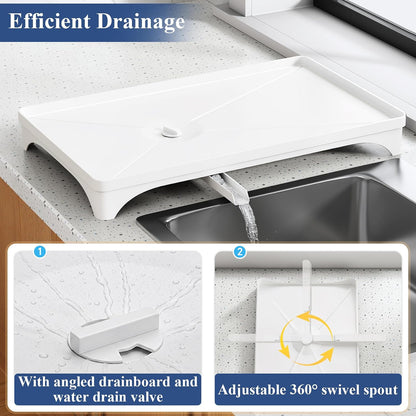 SNTD Escurridor de platos para encimera de cocina, 11.8 pulgadas de...