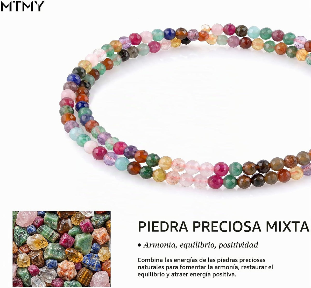 MTMY Gargantilla de piedras preciosas con cuentas para mujer | Chap...