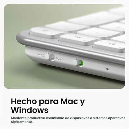 Satechi Teclado inalámbrico Slim EX3, teclado de tamaño completo co...