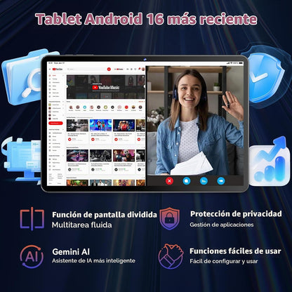 COTGOD Tableta, 10.1 pulgadas Android 16 Tablet con procesador Octa...
