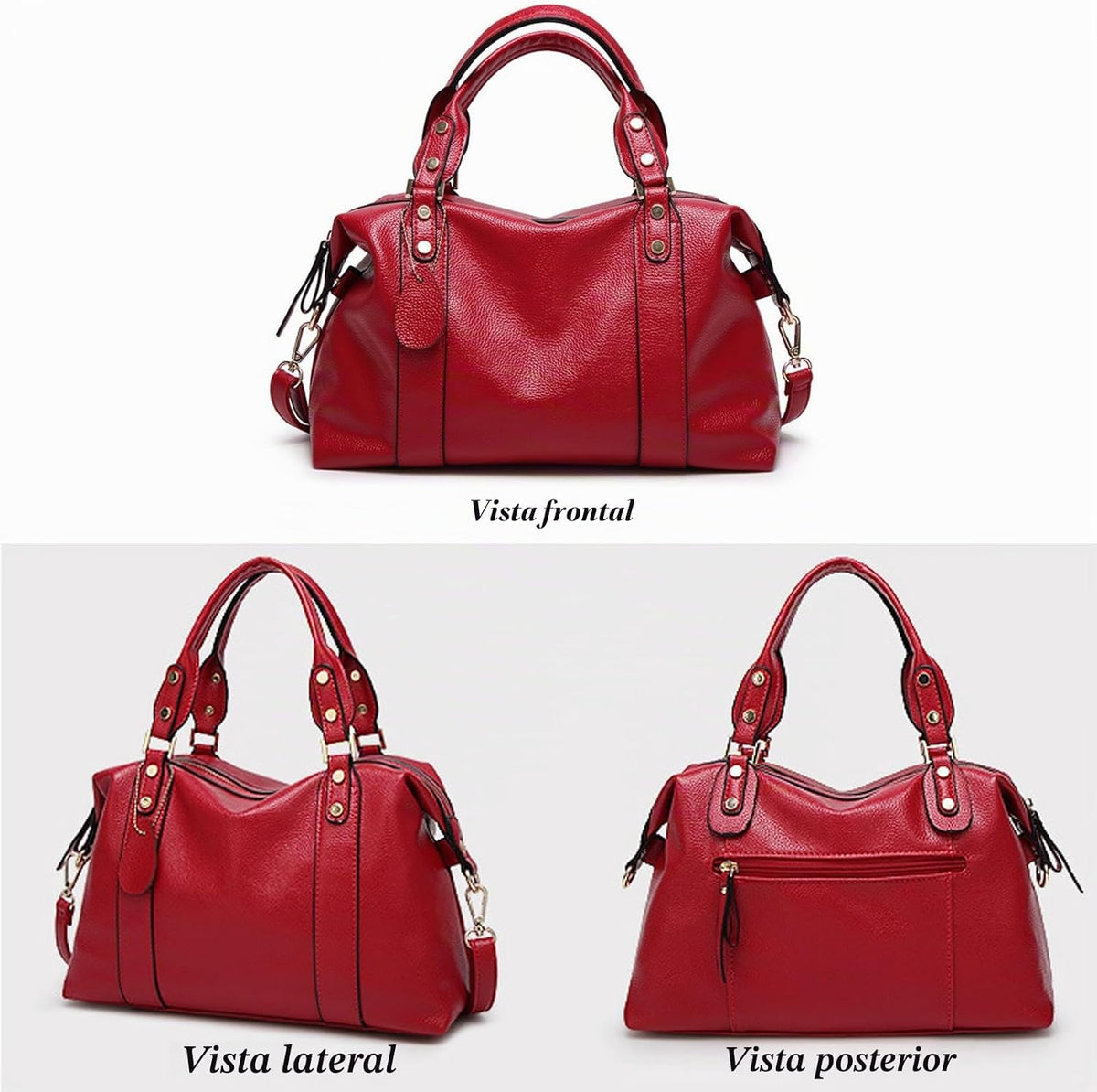mcuvaec Bolsos y carteras para mujer, bolso de mano de cuero vegano...