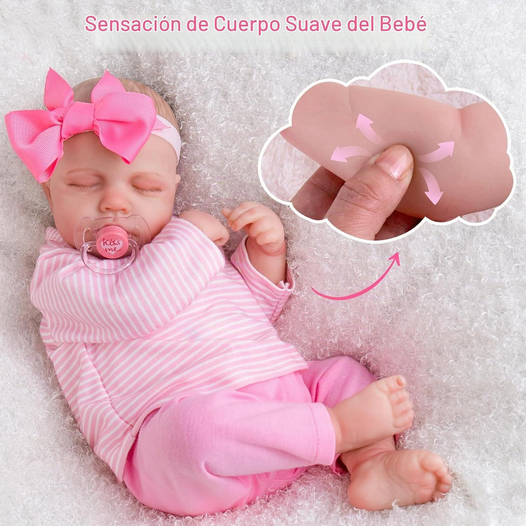 Aori Muñecas bebé Reborn Niña - Muñeca recién nacida durmiente real...