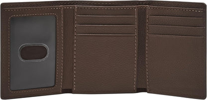 Fossil Carson - Cartera de piel triple para hombre