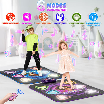 Alfombrilla de baile, con luz para 2 jugadores, almohadilla de bail...
