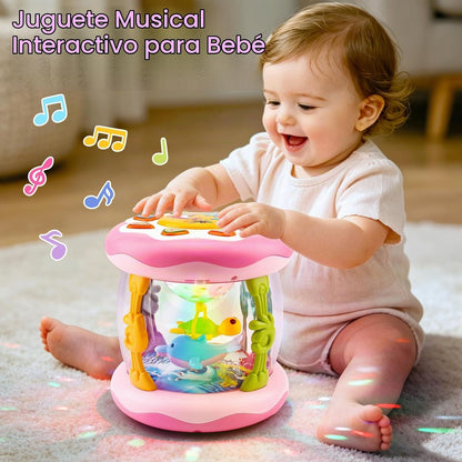 Juguetes para bebé niña, tiempo boca abajo, musical, iluminado, océ...