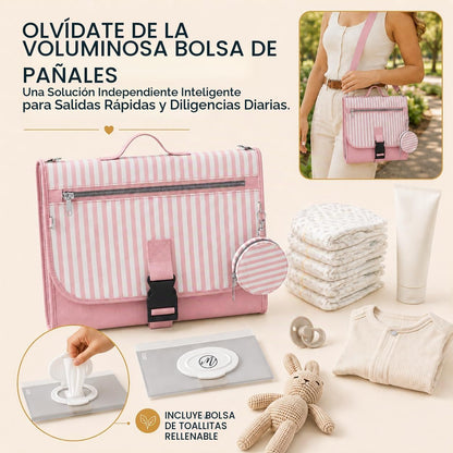 Cambiador de pañales portátil, grande, impermeable, cambiador de vi...