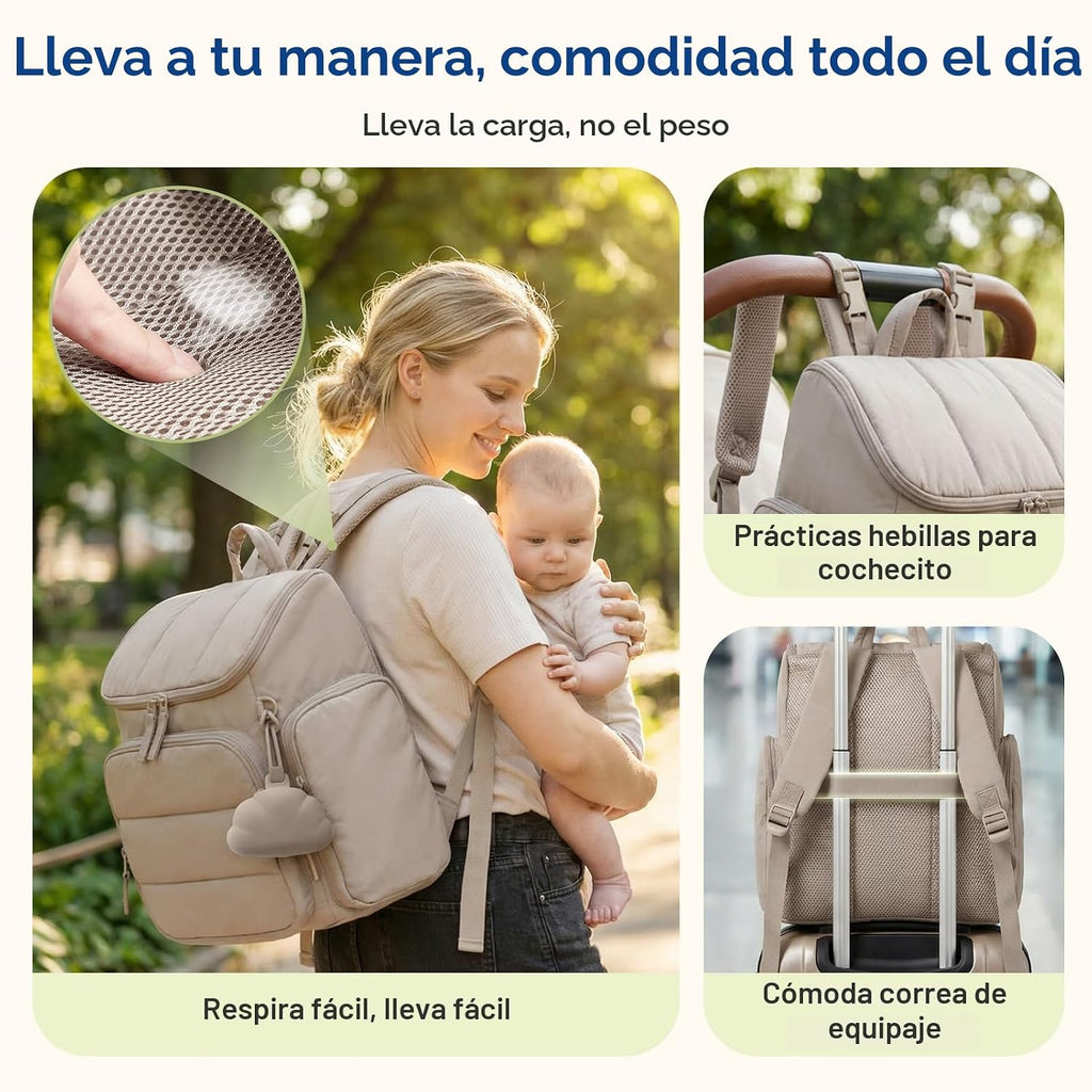 mommore Mochila para pañales, bolsa de bebé, mochila para pañales |...