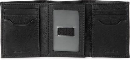 Cartera trifold de cuero con bloqueo RFID para hombre de Calvin Klein