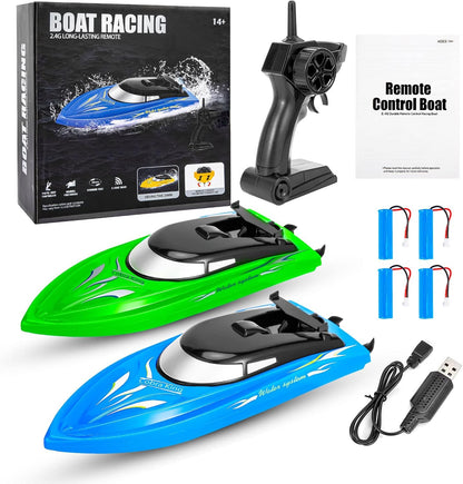 Lumiparty Paquete de 2 botes a control remoto, barcos de control re...