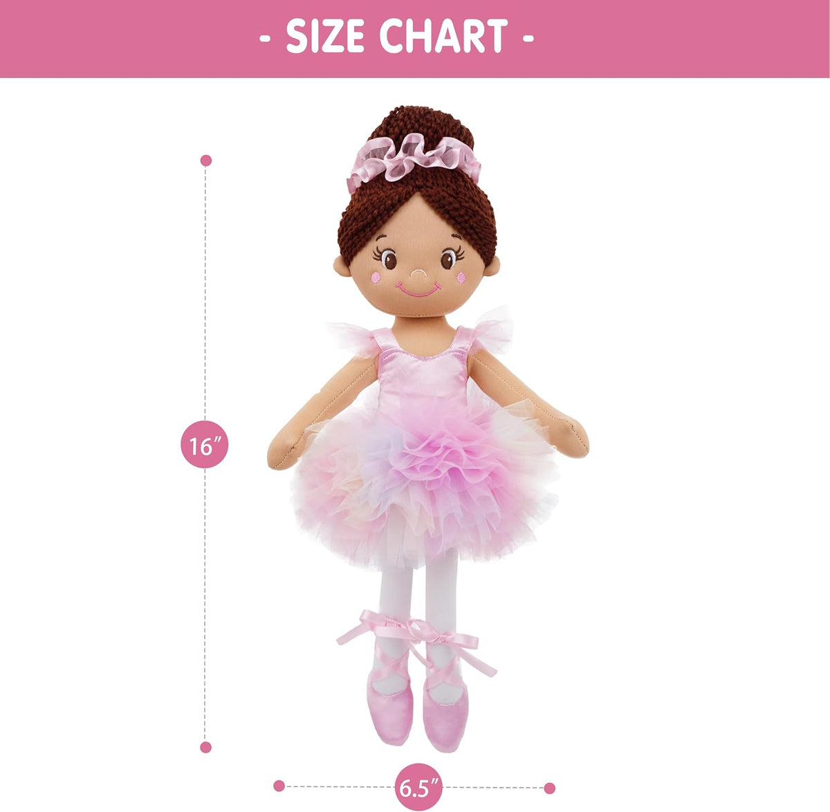 June Garden Rosalie Pinkbloom - Muñeca de peluche de bailarina, tut...