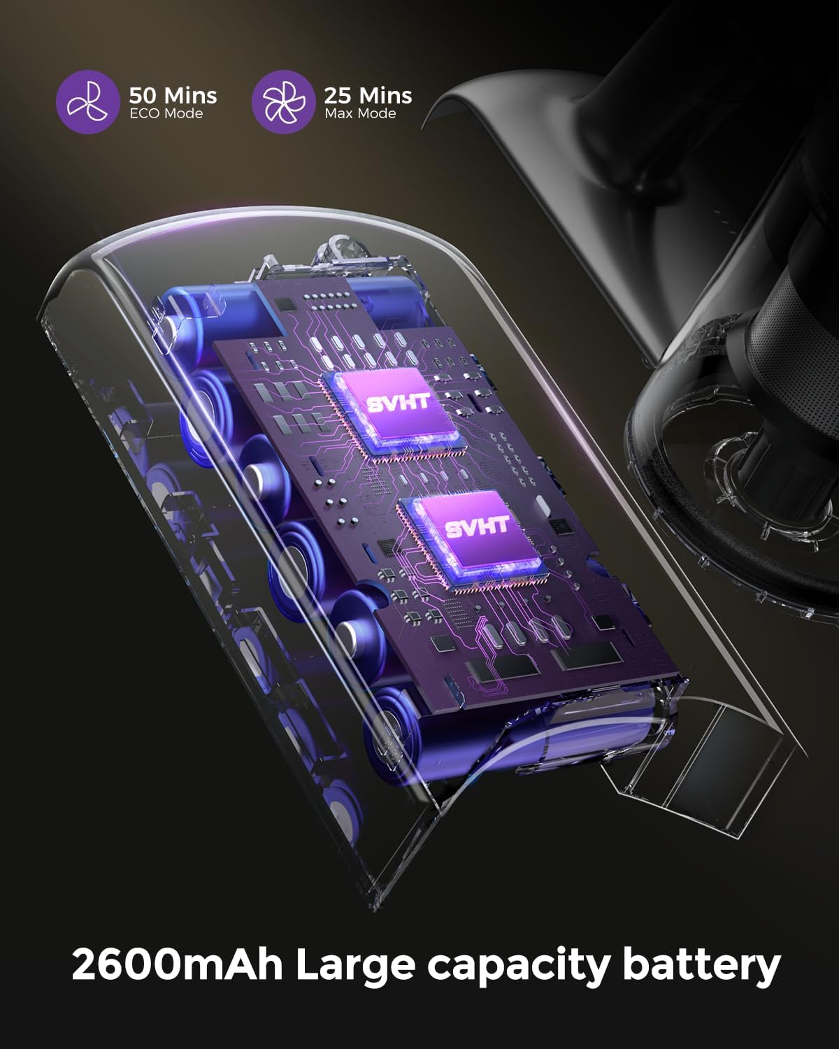 Aspiradora inalámbrica, 500W 45KPA 50Mins Stick Aspiradoras para el...