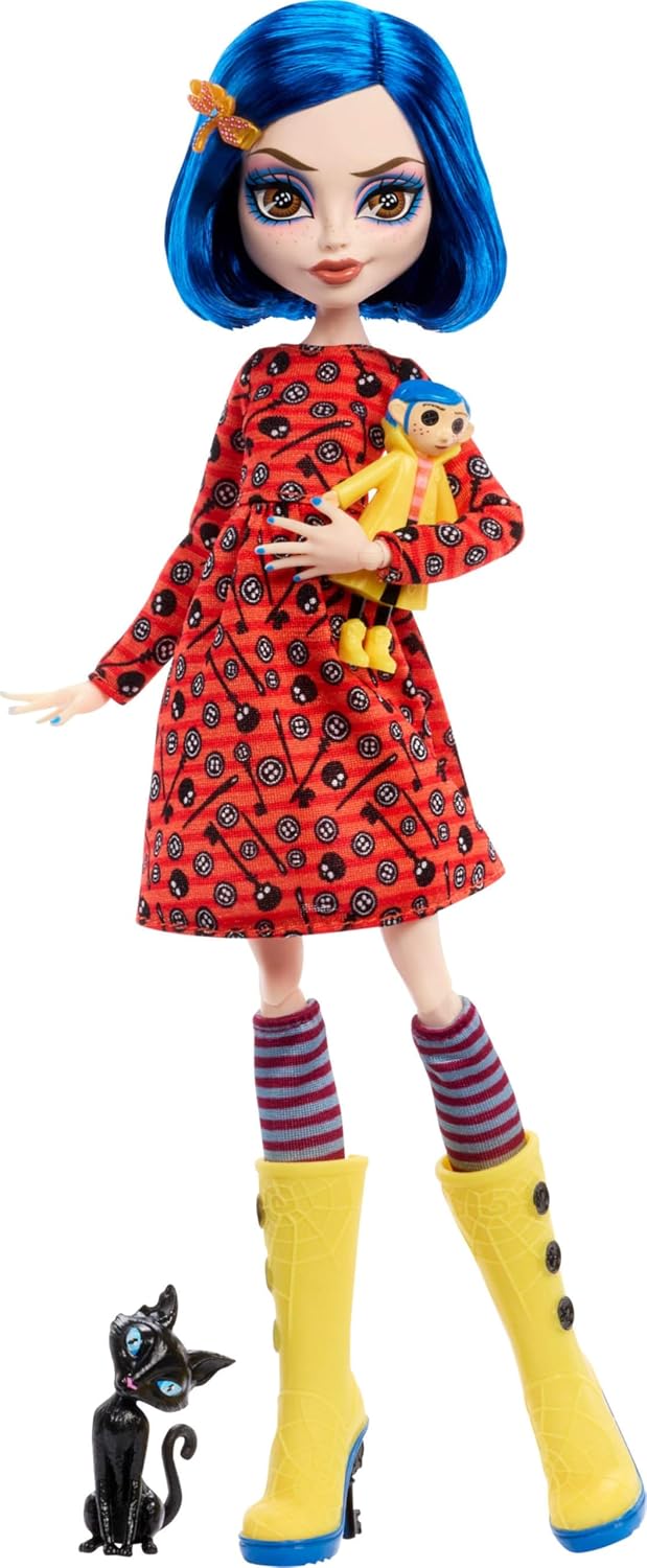 Monster High Skullector Coraline Doll | Coleccionable en impermeabl...