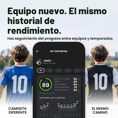 SOCCERBEE - Chaleco rastreador GPS de fútbol BEE PRO 2 (mediano) |...