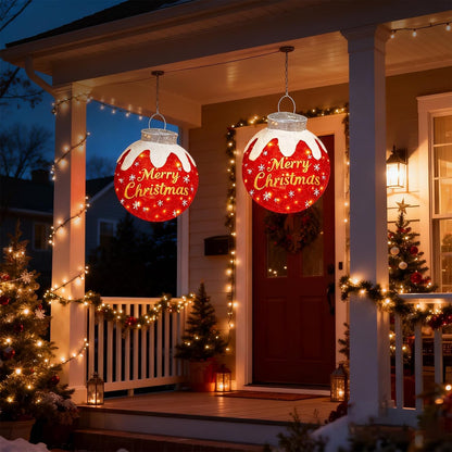 1 bola decorativa iluminada con 80 luces LED | Adornos de Navidad p...