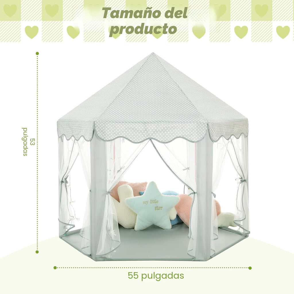 Monobeach - Tienda de princesa para niñas, castillo grande de celad...