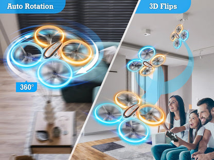 Q9s Drones para niños, dron RC genial con retención de altitud y mo...