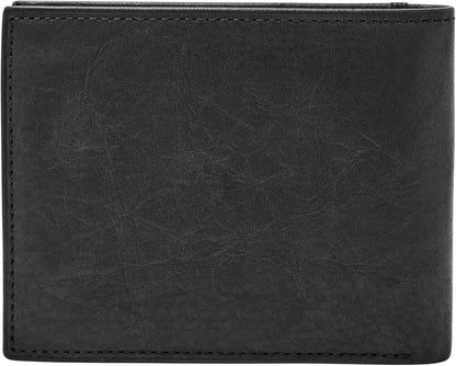 Fossil Ingram - Cartera de piel con bloqueo RFID, plegable, con ide...