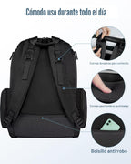 Mancro Mochila para pañales, bolsa multifuncional para pañales con...