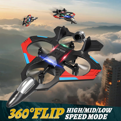 4DRC Aviones RC para niños y adultos, rojo, 4 baterías con estuche...