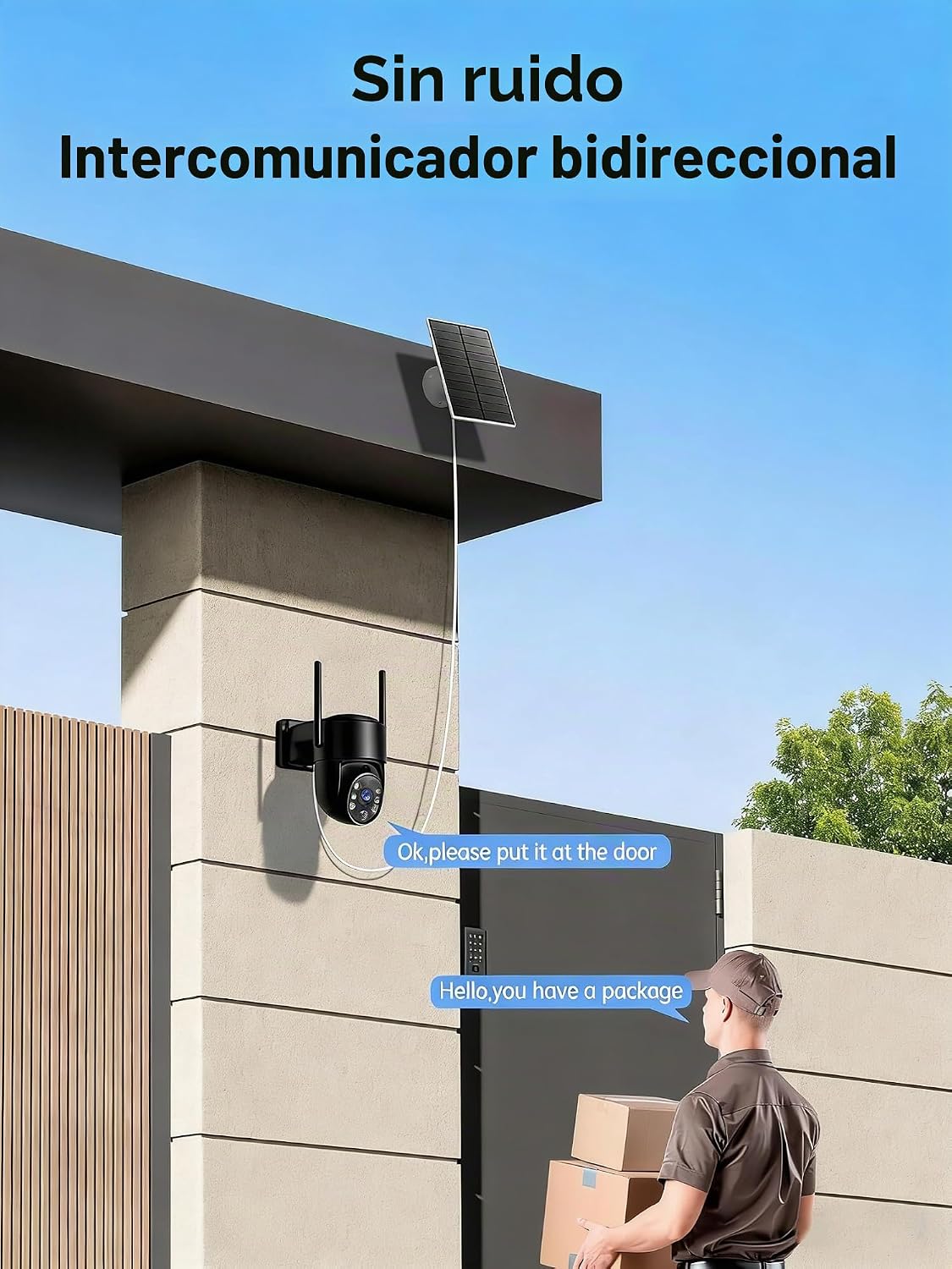 Cámaras de seguridad 2K inalámbricas para exteriores, cámara solar...