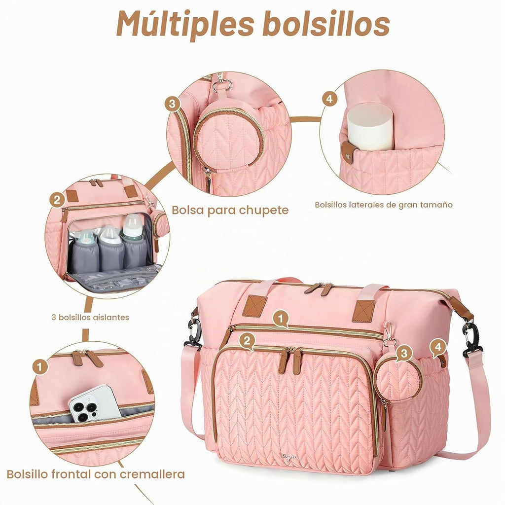 Tonyeee - Bolso para pañales, grandes bolsas de pañales impermeable...