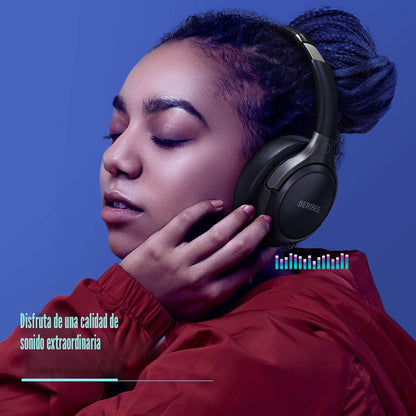 BERIBES Auriculares Bluetooth sobre la oreja Auriculares estéreo |...