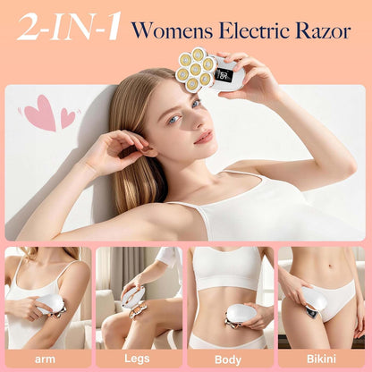 Maquinillas de afeitar eléctricas para mujer - Afeitadora rotativa...