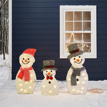 Dazzle Bright - Decoración navideña de muñeco de nieve 2D iluminado...