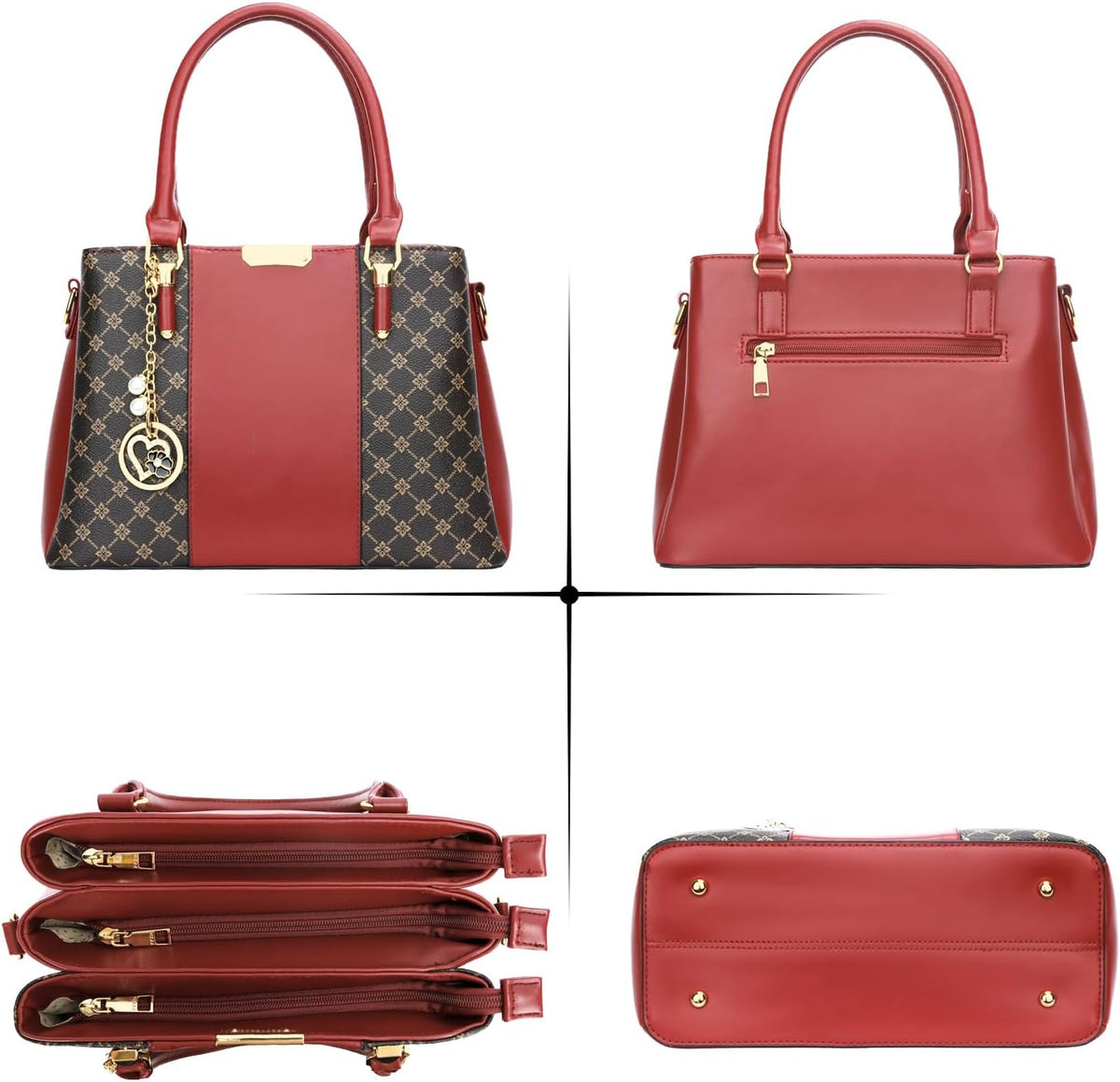 KKXIU Monederos y bolsos para mujer, Bolso tipo cartera con asa sup...