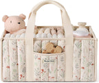 Organizador de pañales floral de Blissful Diary, elegante cesta de...