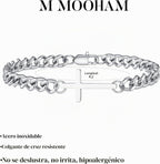 M MOOHAM Pulsera de cruz chapada en oro\/plata de 14 quilates para...