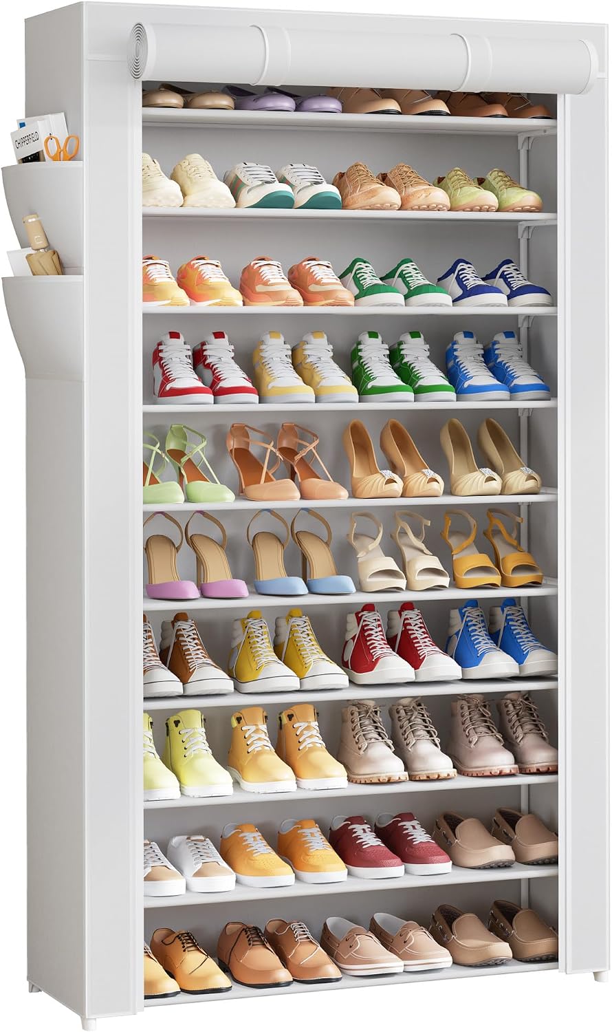 Kitsure - Organizador de zapatos de gran capacidad con bolsillo lat...