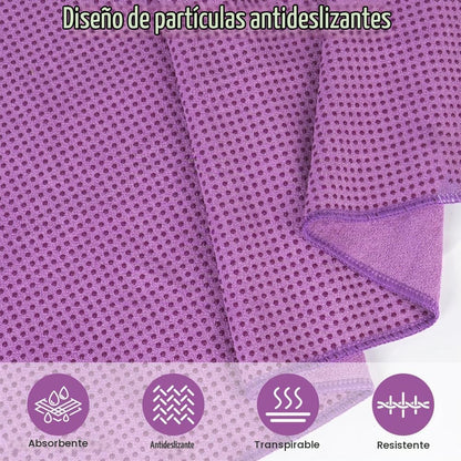 flintronic Toalla de yoga, toalla de esterilla de yoga con puntos d...
