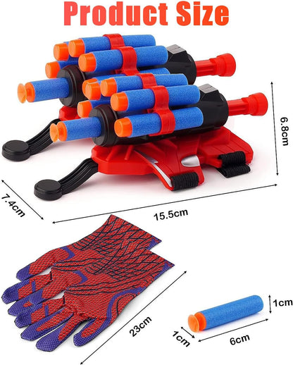 Juego de 2 guantes lanzadores de muñeca de tela de araña, decoracio...