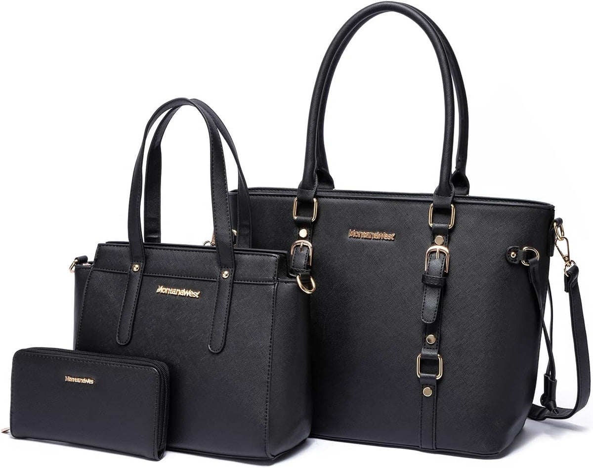 Montana West - Juego de 3 piezas de bolsos para mujer: bolso de man...