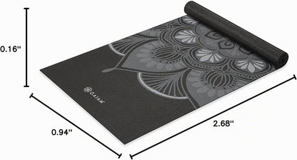 Gaiam - Tapete de yoga con estampado, antideslizante para ejercicio...