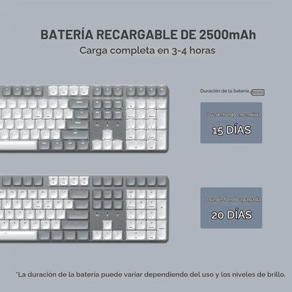 Satechi SM3 - Teclado mecánico para Mac y Windows, 108 teclas de ta...
