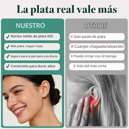 ChicSilver Pendientes celtas para mujer de plata de ley hipoalergén...