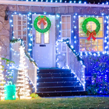 Corona de Navidad Iluminada para Decoraciones Exteriores, Corona de...