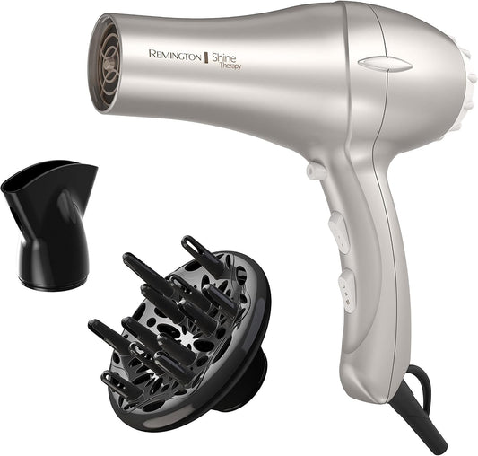Remington Shine Therapy - Secador de pelo de cerámica iónico de 187...