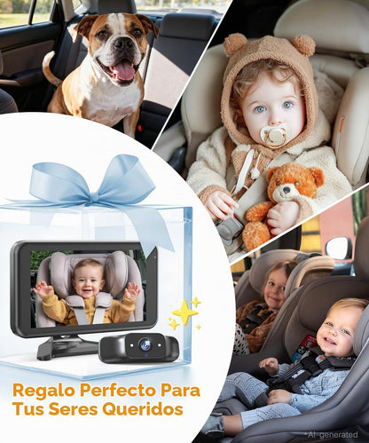 Babyvue BC1 - Cámara de coche para bebé, monitor 1080P de 4.5 pulga...