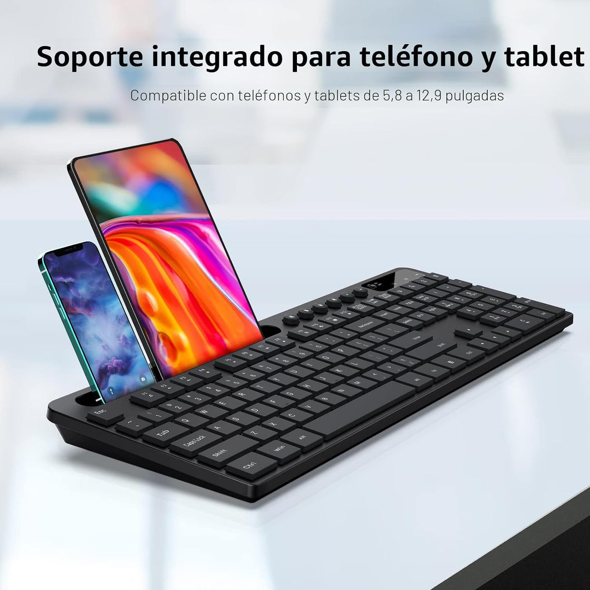 Combinación de teclado y ratón inalámbricos, MARVO 2.4G Teclado ina...