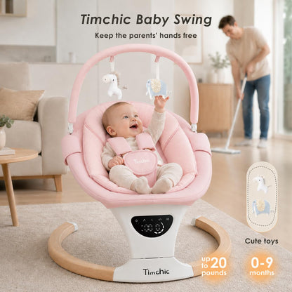 TimChic - Columpio para bebé con balanceo automático, 5 movimientos...