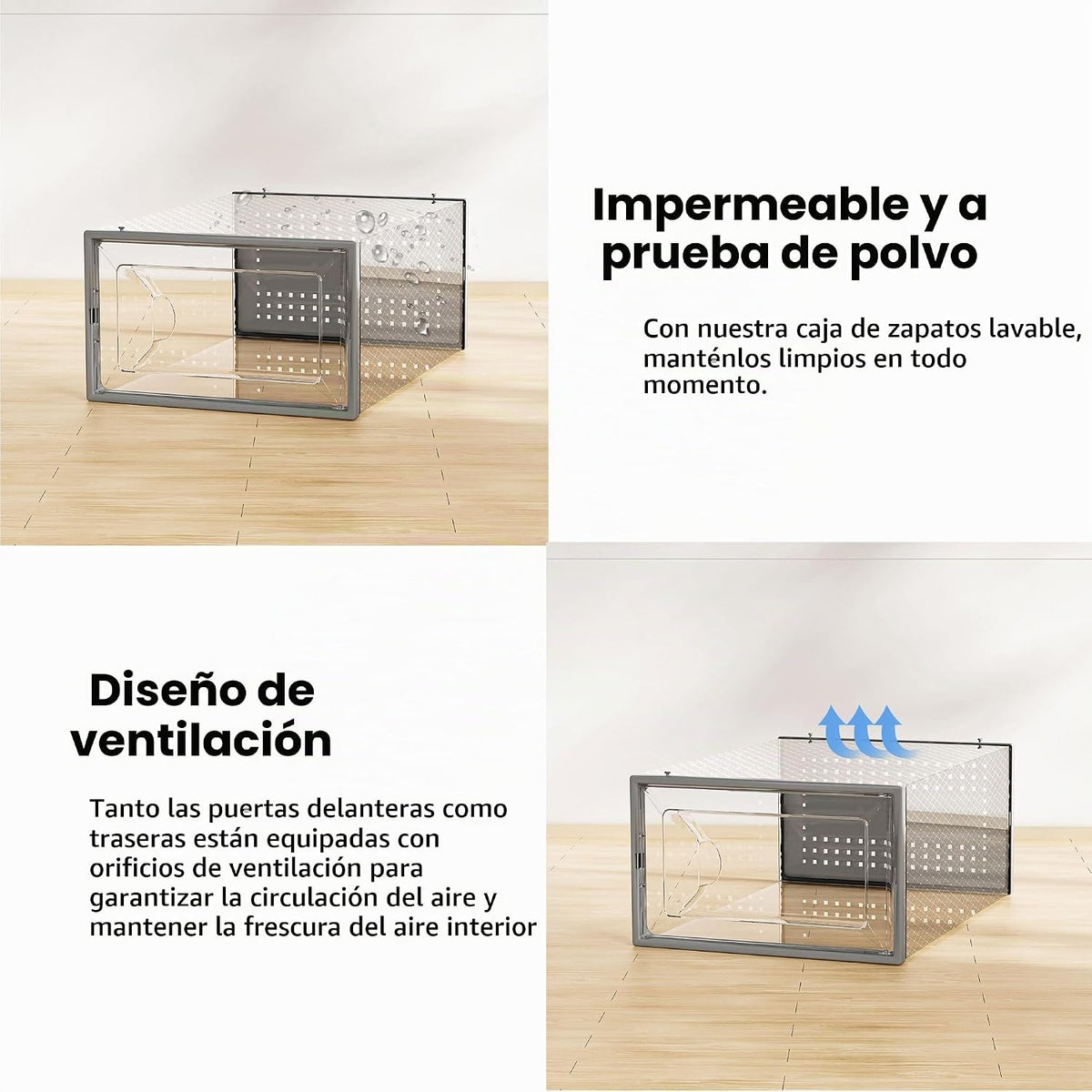 Foluck Caja de almacenamiento de zapatos, paquete de 15 organizador...