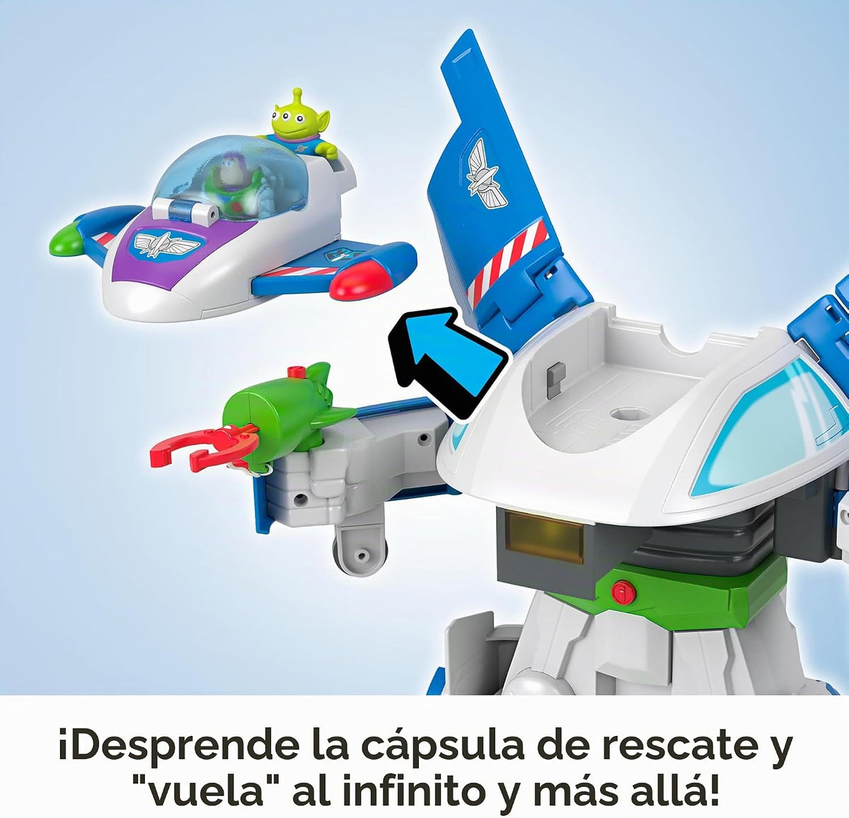 Fisher-Price Imaginext Transforming Buzz Lightyear Ship con figuras...