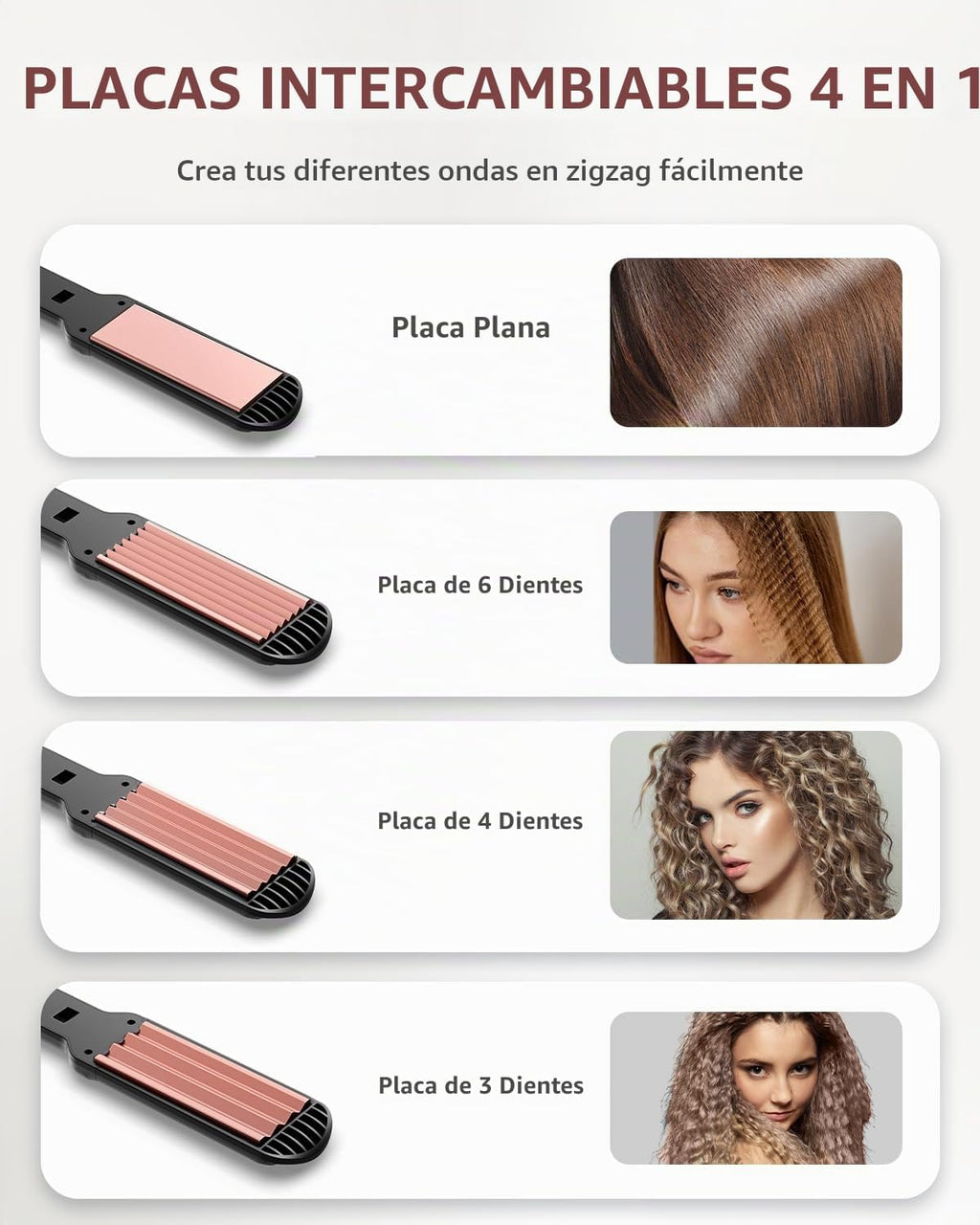 Santiway Crimpadora de cabello para mujer, juego de plancha de pelo...