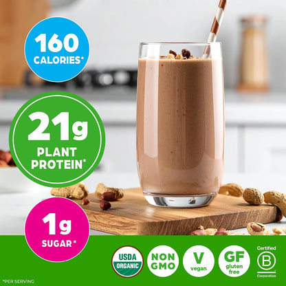 Orgain Proteína en polvo vegana orgánica de 0.74 oz, mantequilla de...