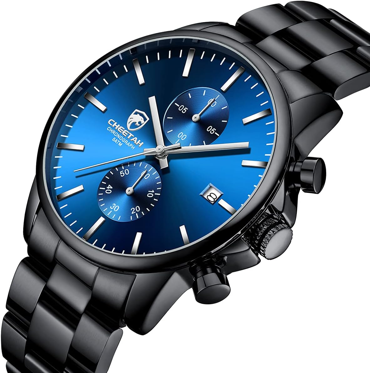 GOLDEN HOUR Fashion Business - Relojes para hombre con cronógrafo,...
