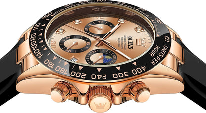 OLEVS Relojes de pulsera analógicos de cuarzo para hombre, cronógra...