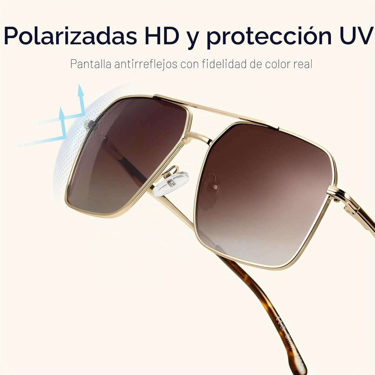 ZENOTTIC Gafas de sol polarizadas de aviador para hombre: protecció...